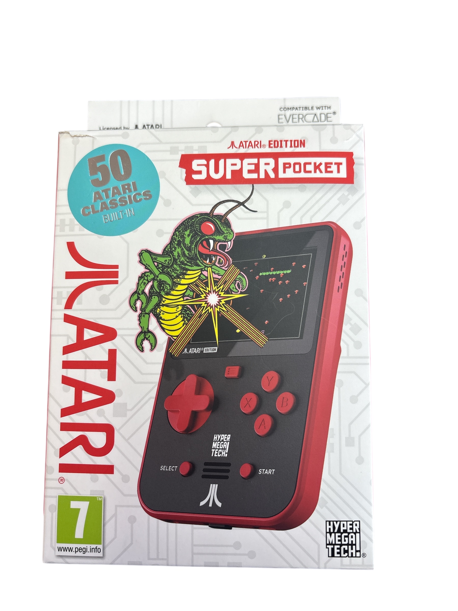 Pre-owned HyperMegaTech Atari edition Super Pocket Handheld Console red ...
